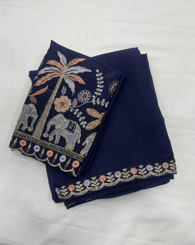 Vastrangan star georgette wholesale saree manufacturers in india